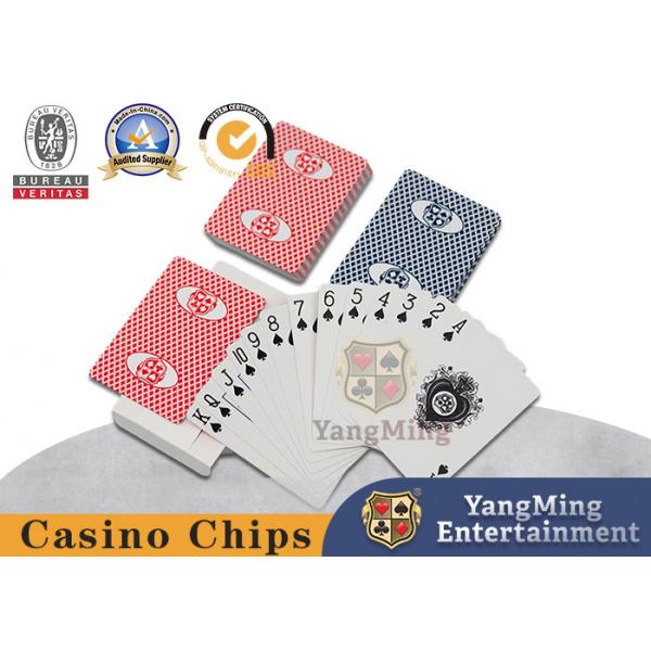 Quality 0.3mm Thickness Casino Poker Cards , Jumbo Index 100% Black Core Papper Playing Cards for sale
