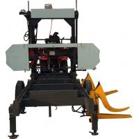 China Log Diesel/Petrol Engine Sawmill Wood Machine Portable Band Sawmill With Trailer Saw Mill Machine factory