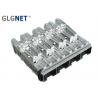 China Press Fit 1 x 4 Ports Sfp Cage Assembly With Elastomeric Gasket Light Pipe factory