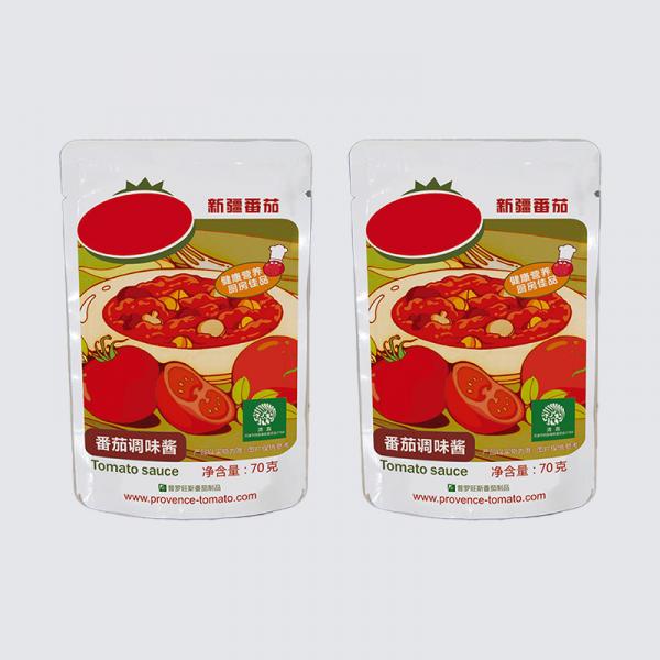 Quality Vitamin C 70g Bag Ketchup Food Grade Sweet Red Tomato Sauce for sale