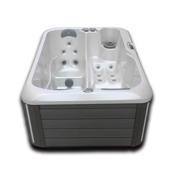 Quality Modern 3 People Acrylic Whirlpools Spa Hot Tub Outdoor Bathtub With LED Light for sale