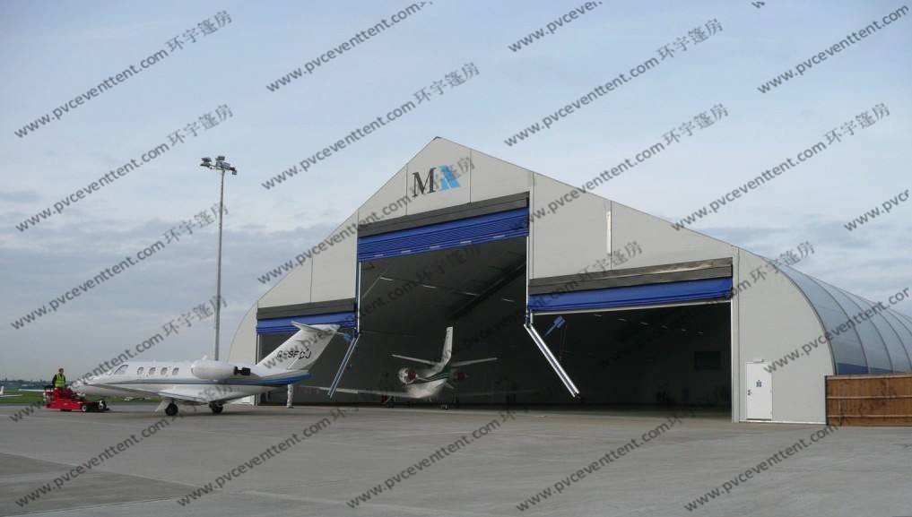China Large Curve Tent / Curved Tent / Hanger for temporary aircraft maintenance / parking / Storage factory