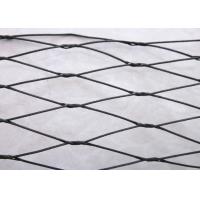 China Woven 1.2mm Stainless Rope Mesh Black Oxide Bird Aviary Enclosure 316 For Zoo for sale