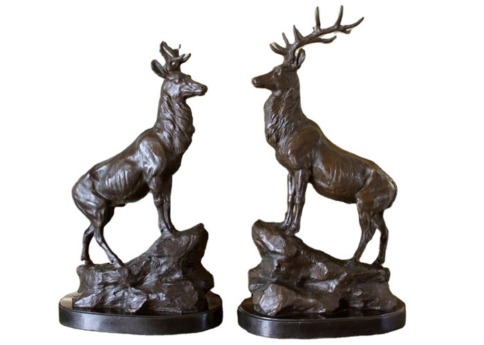 China Life Size Metal Antelope Casting Bronze Deer Sculpture for Indoor or Outdoor factory