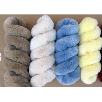 Quality Lambskin Long Wool Sheepskin Steering Wheel Cover For Car Interior Accessories for sale