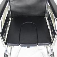 China Fixed Armrest Footrest Transport Chair With U Shape Seat Commode for sale