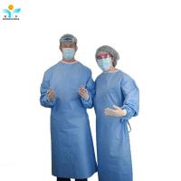 China 30gsm-50gsm Operating Room Gown SMS/SMMS/SSMMS Surgical Gown factory