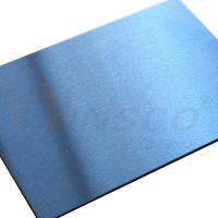 China SS 316 316L 4ftx8ft Inox Satin Plate Hairline 1220mmx2440mm Stainless Steel No.4 Blue Color Sheet factory