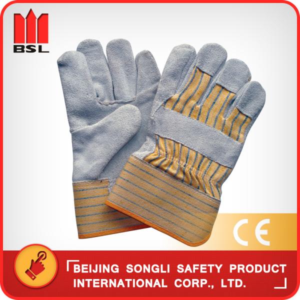 Quality SLG-HD6020-A cow split leather working safety gloves for sale