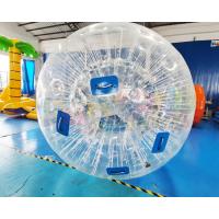 China 0.55mm PVC Inflatable Zorb Ball Transparent Ground Bubble Games Zorbing Ramp factory