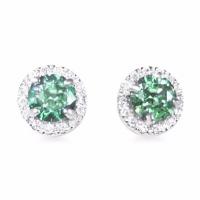 China Green Spinels Cubic Zircon Stone Ring Earrings Pure 925 Sterling Silver Fashion Jewelry Set factory