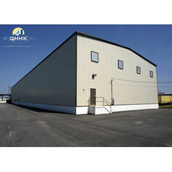 Quality C / Z Section Steel Structure Buildings Two Spans Double Slopes Sliding Frame for sale