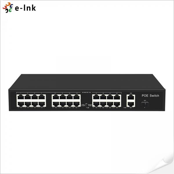 Quality 16 Ports 10/100M PoE Ethernet Switch 802.3 af with 2 Gigabit Uplink for sale