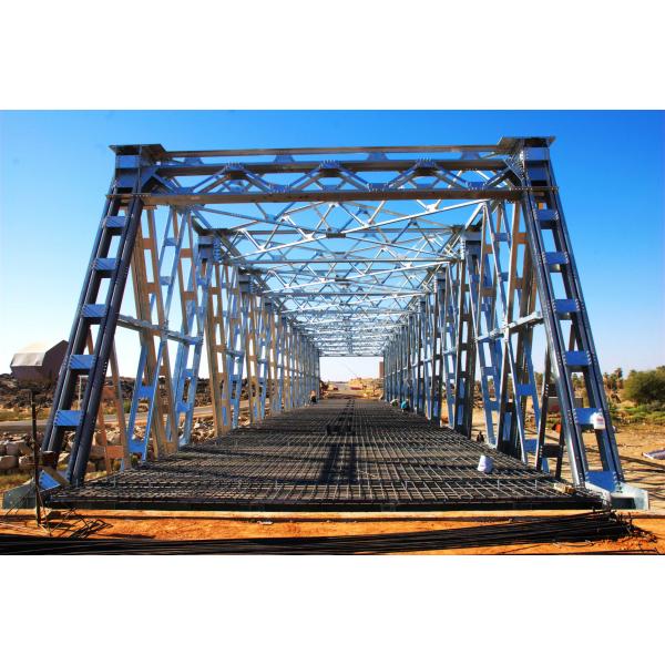 Quality Steel Frame Steel Truss Bridge Single lane For Ferry , Assembly for sale