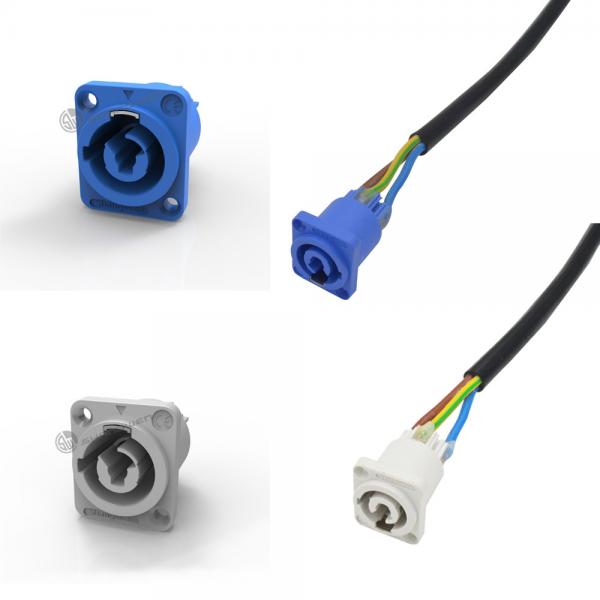 Quality 250v AC Powercon Connector Female Socket Connector Ip44 For LED Display for sale