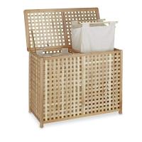 China Bamboo Folding Dirty Clothes Basket Laundry Shelf Hamper With Lids factory
