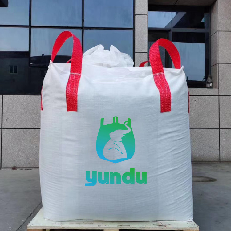 China 1000kg Top Spout FIBC Bulk Big Bag For Lactose Fish Meal 4 Loops Jumbo Bag factory