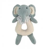 China 2023 New Natural Baby Stuffed Animal Rattle Elephant Toys Gift Set For Newborn Babies Kid Toys factory