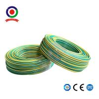 China 100m/Roll 10mm2 Green Yellow Pvc Insulation Earth Grounding Copper Cable 8 Awg for sale