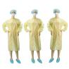 China Yellow Non Woven Garments / Disposable Operating Gowns Fluid Resistant factory