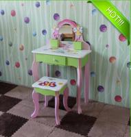 China Elegant Wooden Children dressing table with chair factory