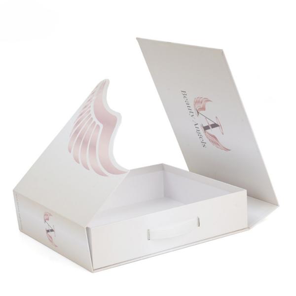 Quality Custom Cardboard Large Gift Box With Magnetic Closure And Plastic Handle for sale