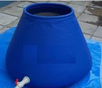 China 2500L Flexible Tank Round Tarpaulin Water Tank Drought Resistant Onion Shape Water Tank factory