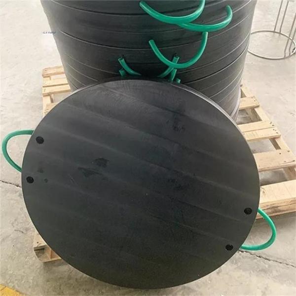 Quality Engineering Plastic Black Round Ground Bearing HDPE Pump Truck Outrigger Pad for sale