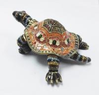 China Classical turtle metal jewelry box diamond jewelry box ring box painted dressing table decorations factory