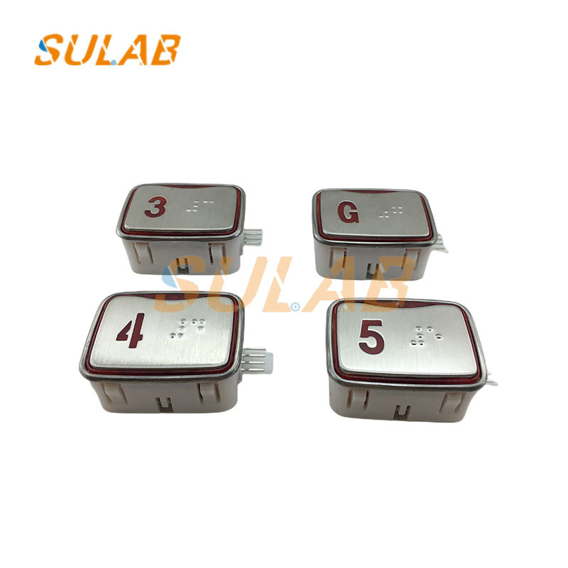 China Sigma Elevator Lift Lop Cop Button Square Push Press Button With Braille factory
