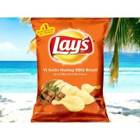 China Lay's Brazil BBQ Pork Rib Flavor Potato Chips - Bulk Wholesale & Retail Opportunities - 30g x 160 Packs factory