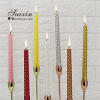 China ZT-C012 High Quality Non Drip Taper Candle Handmade Custom Long Stick Flameless Pillar Candle For Party factory