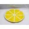 China Lovely Ceramic Serving Platter Hand Painted Lemon Dinner Plates Dolomite For Children factory