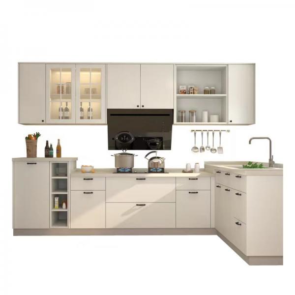 Quality 18mm Countertops Hotel Kitchen Cabinets Overall Quartz Stone for sale