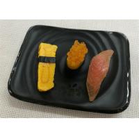 China Japanese-style Rectangular Sushi Plate Black Melamine Dinnerware Weight 264g factory