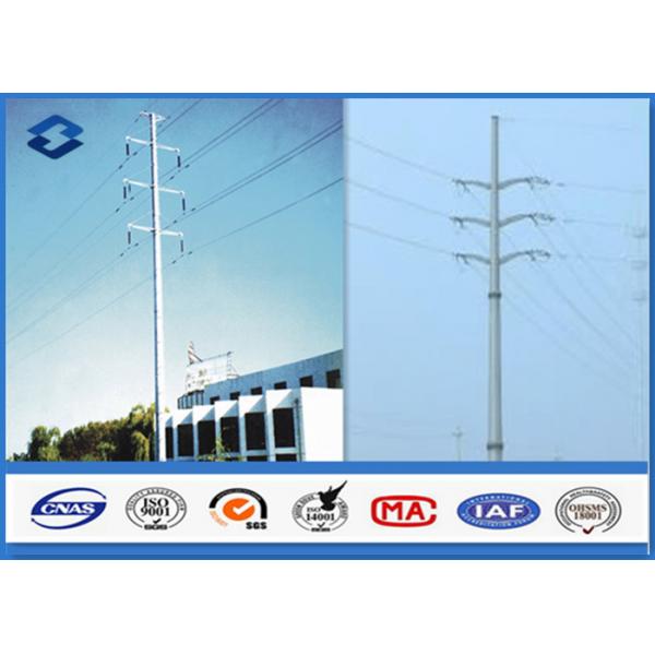 Quality Galvanized Electrical Transmission Line Suspension Steel Tubular Pole Polygonal for sale