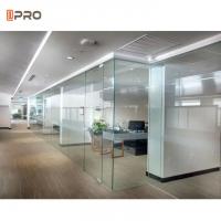 China Custom 1.2mm Glass Wall Partition Panel Material Removable Folding Office Partition Walls factory