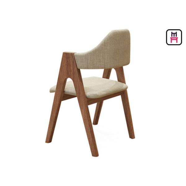 Quality Classical Strong Solid Wood Restaurant Chairs With Leather Fabric Seats for sale