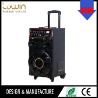 China Good quality black portable trolley speaker , portable active speaker 80w 4ohm manual portable mini speaker factory