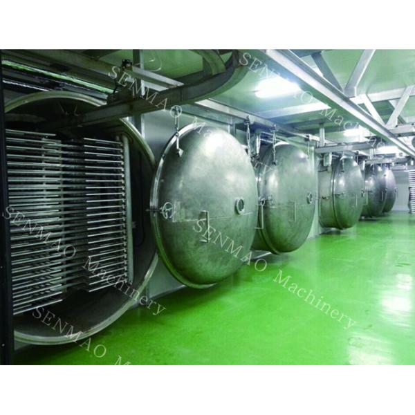 Quality PLC Control System Vacuum Drying Machine Round Fruit Chemical Freeze Dryer for sale