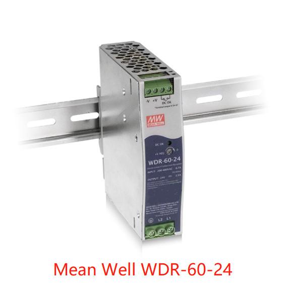 Quality 60W Mean Well WDR-60-5 Rail Power Supply High Efficiency 93% for sale