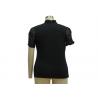 China Front Neck With Decorative Tape Short Sleeves Causal Softwear Shirt For Middle Age Ladies factory
