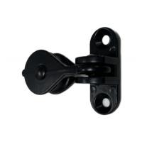 China Rotation Backplate Blinds Pulley Zinc Diecast Black Wall Mount Curtain Pulley factory