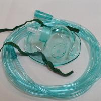 Quality Medical PVC M Green Portable Oxygen Mask With Connecting Tube for sale