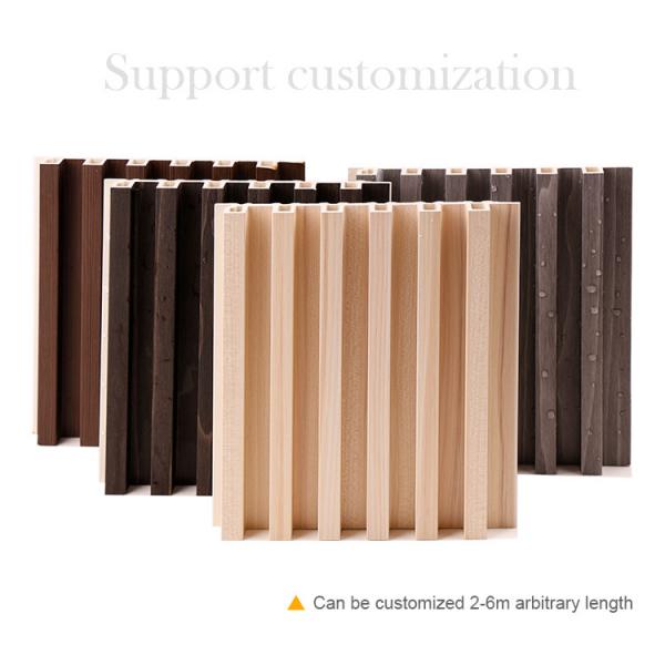 Quality Anti Corrosion 3D Wood Plastic Fluted Wall Panel Grille for sale