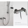 China Simple Golden Gray Hot Cold OEM Copper Bathtub Faucet factory