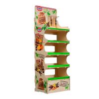 China 5-Tier Free-Standing Wooden Display Rack Custom Brand Graphic For Retail Shop factory