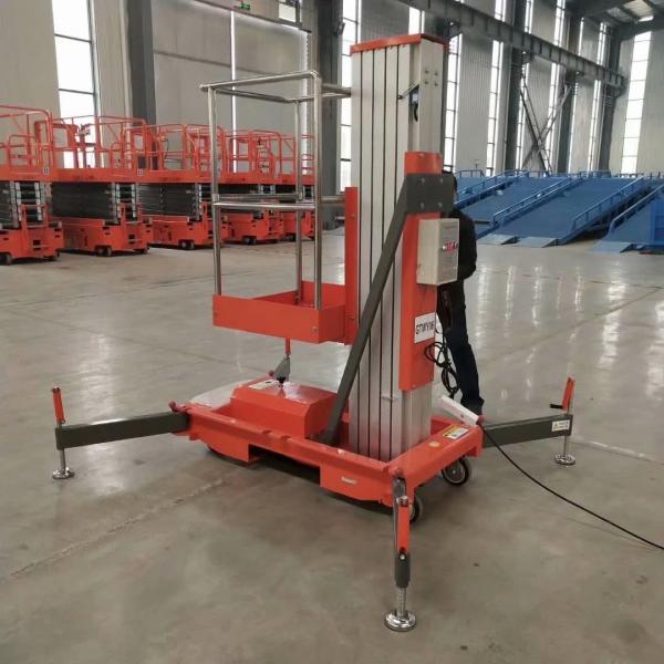 Quality 8m 100kg Single Mast Aerial Work Platform Lift for Window Cleaning 100kg for sale