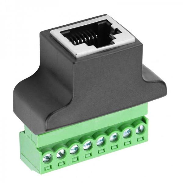 Quality CCTV  RJ45 Male Female To 8 Pin Block Screw Terminal Adapter for sale