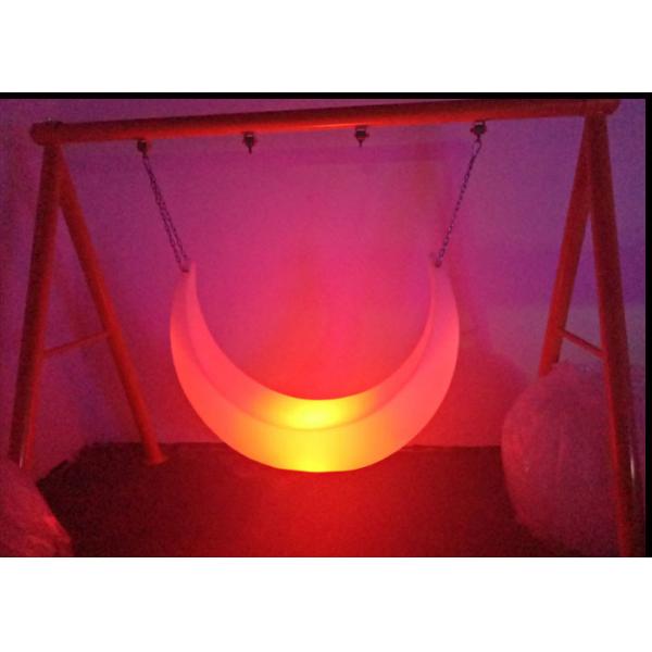 Quality Outdoor LED Light Furniture , Mood Shaped Led Swing Light Chair for sale